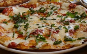 California Pizza Kitchen ~ thin crust margherita pizza ~ YUM!