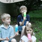 kids with key lime popsicles