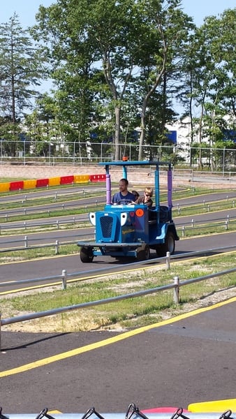 Kids driving cars Diggerland USA