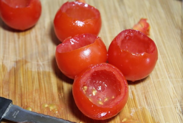 Vegetarian Stuffed Tomatoes | www.realthekitchenandbeyond.com