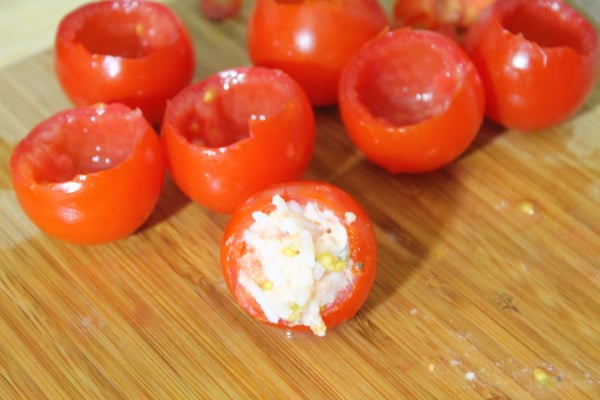 Vegetarian Stuffed Tomatoes | www.realthekitchenandbeyond.com