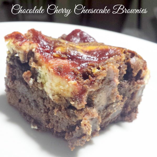 Chocolate Cherry Cheesecake Brownie Recipe www.realthekitchenandbeyond.com