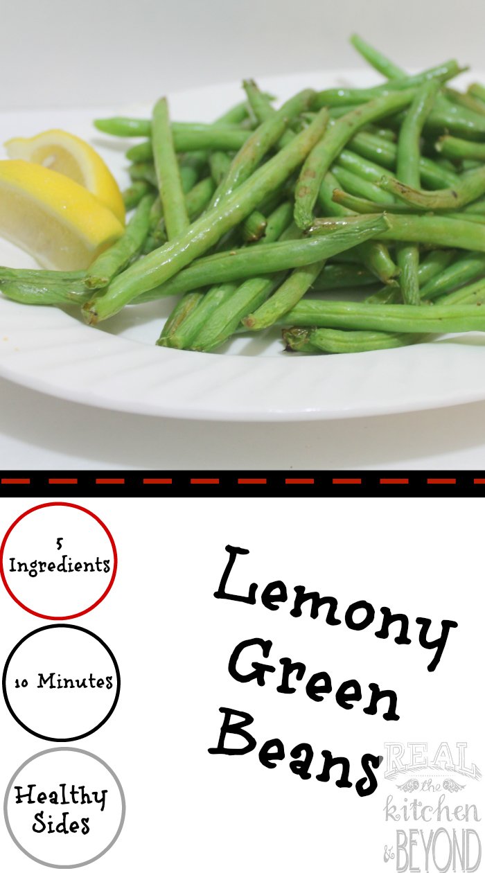Air Fryer Recipes Lemony Green Bean Recipe | www.realthekitchenandbeyond.com