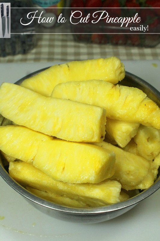 How to Cut Pineapple easily wthout cutting off a finger - Real: The Kitchen and Beyond