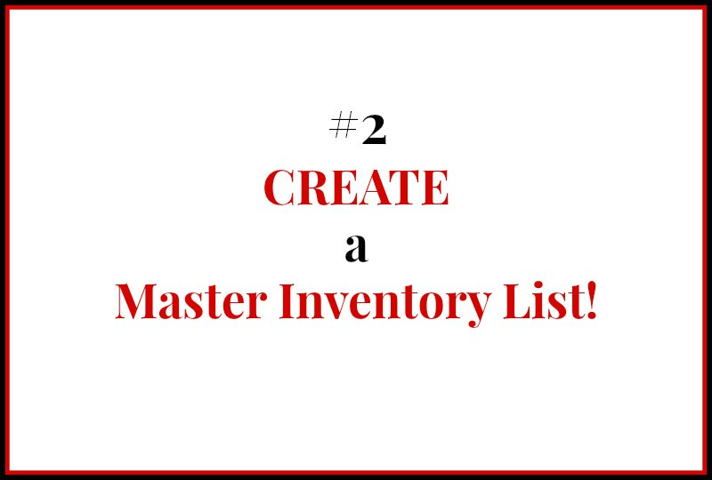 Pantry and Freezer Inventory - 2 Create a Master Inventory List
