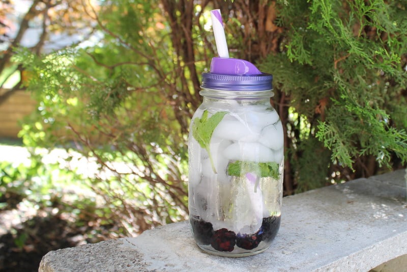 Sip and Straw Lid with Blackberry Mint Spa Water - Real: The Kitchen and Beyond