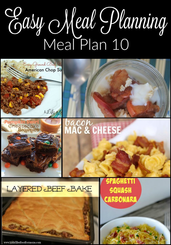 Easy Meal Planning Meal Plan 10