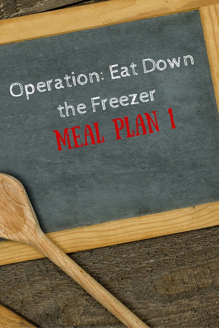 Operation- Eat Down the Freezer- Meal Planning meal plan 1