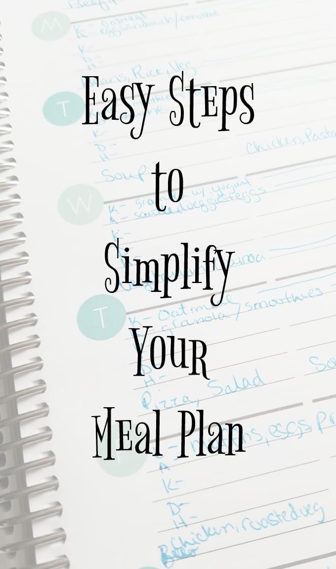 Simplify easy meal planning steps
